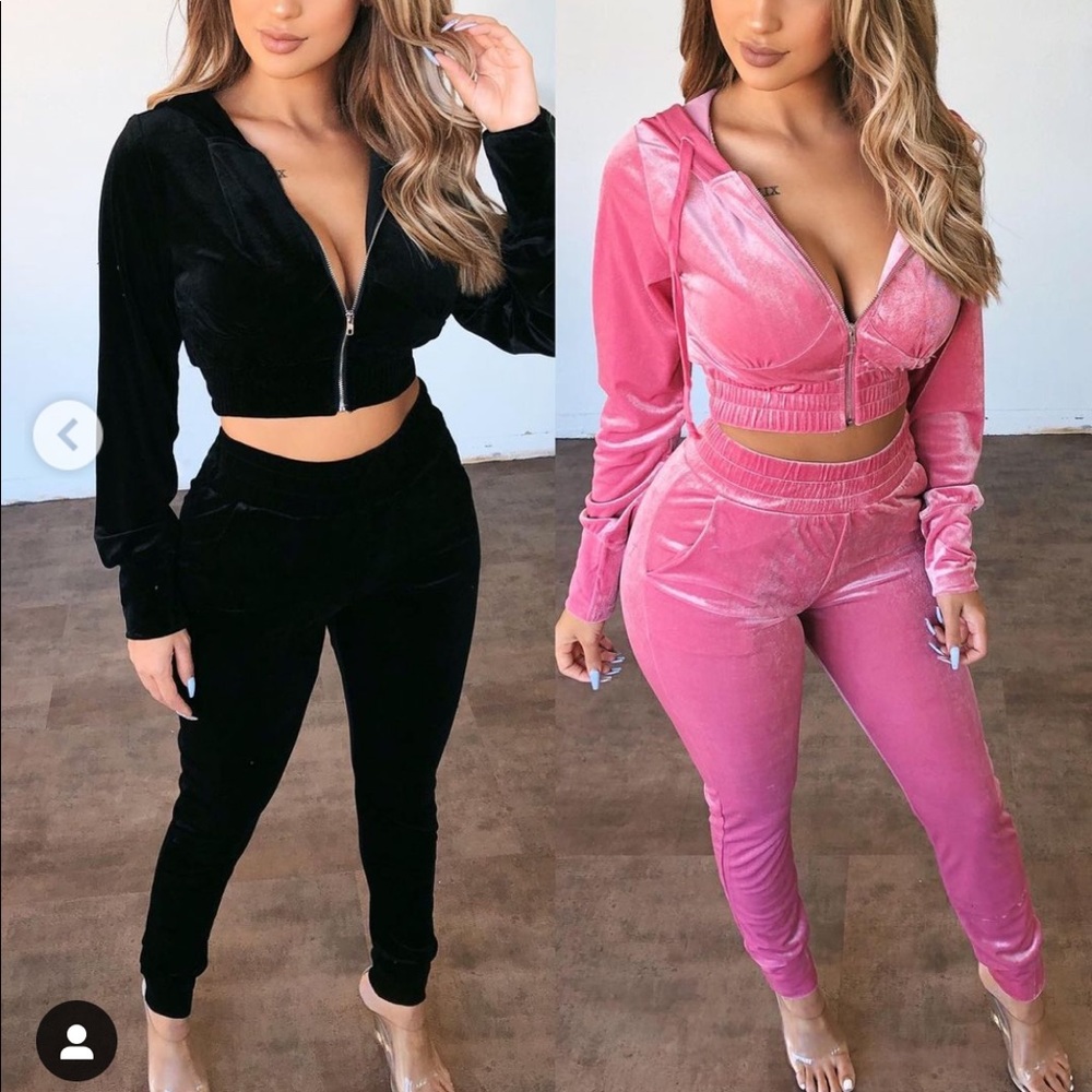 OOTD FASH black velvet set